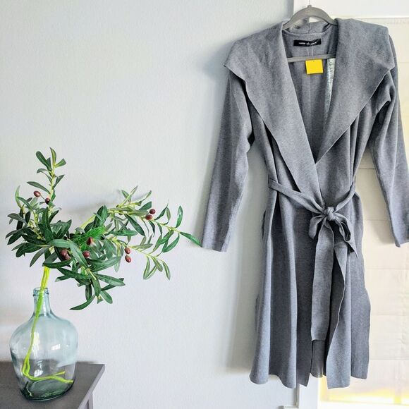 Harper Harlow Grey Coat Duster Cardigan NWT - Picture 2 of 14